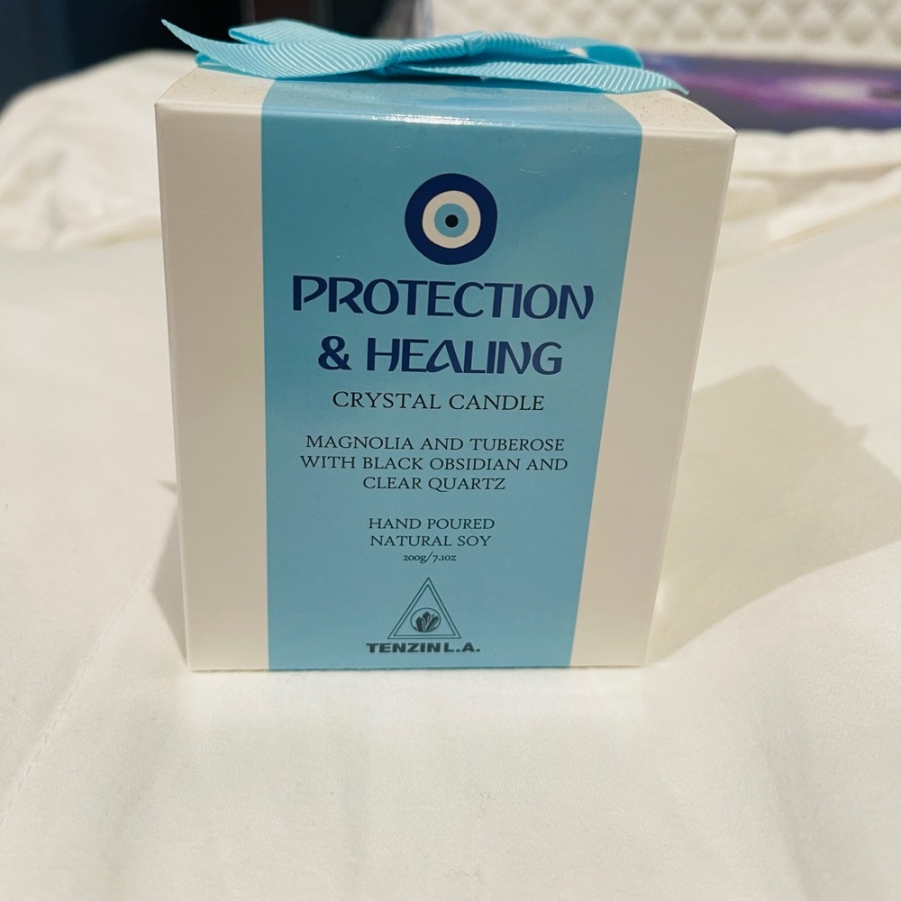 Evil Eye Protection Crystal Candle